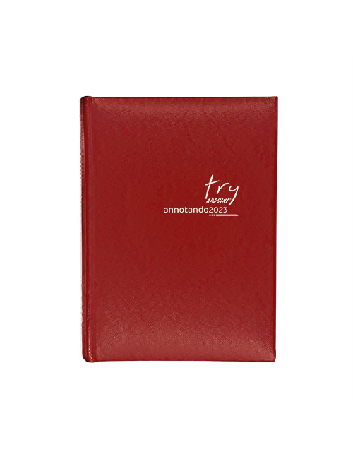 agenda tascabile annotando try rossa